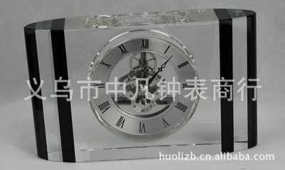 工廠直銷 透視機(jī)芯水晶不銹鋼材質(zhì)鈦金座鐘特價現(xiàn)貨
